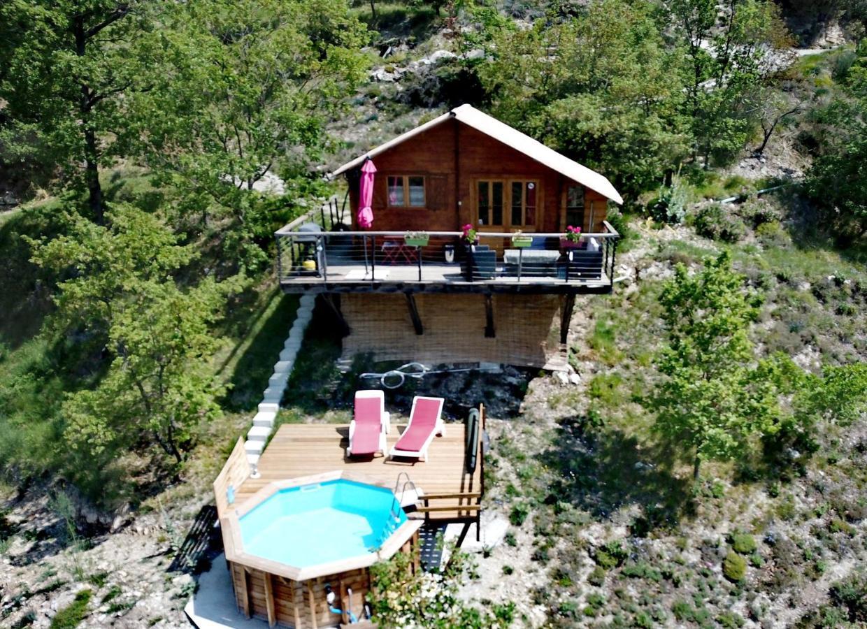 Chalet Sur Pilotis Avec Piscine Privee Lucéram Buitenkant foto